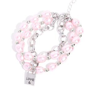 Bracelet Pink Pearl  - LOVE-Locked Legacy - Pink